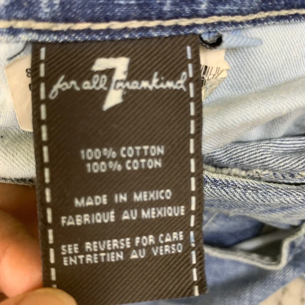 7 For All Mankind Bootcut Jeans Mens 36 Light Wash 100% Cotton JTA520935